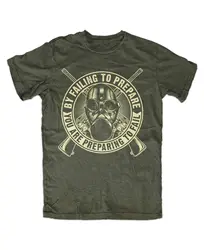 Prepper T shirt M2 OLIV apocalypse survival protection disaster crisis zombie hunting