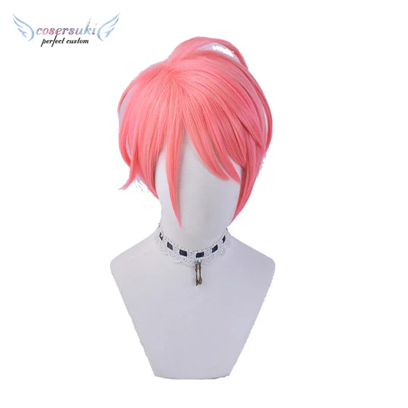 Paradox Live BAE Maruyama Reo Pink Red Short Headwear for Cosplay Halloween Carnival Cosplay