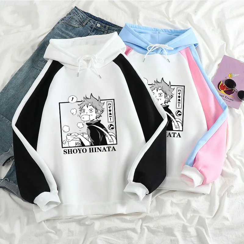 Anime Shoyo Hinata Pattern Hoodie New Youth Fashion Outdoor Street Sweatshirt Padded Anime Hoodie Top