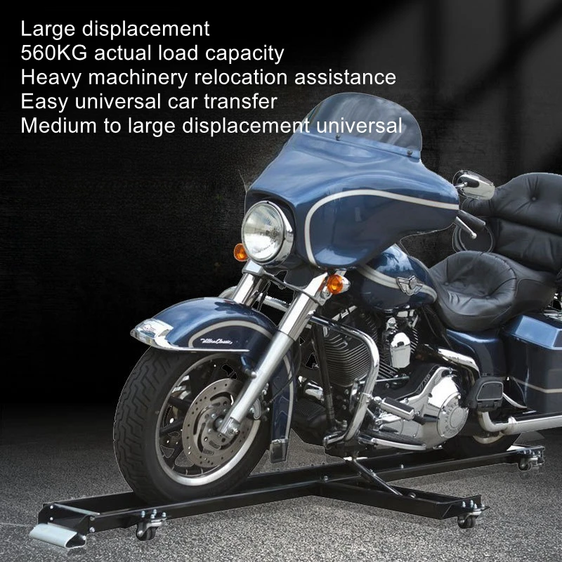 Heavy-duty motorcycle shifter side support large row motorcycle moving car rotating mobile display platform parking racks