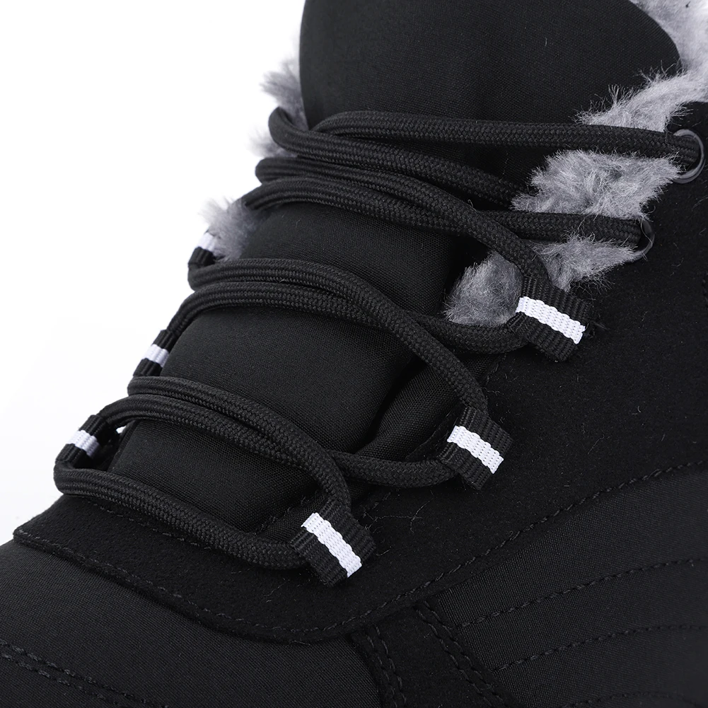 Winter Plush Boots Wide Toe Box Barefoot Shoes Waterproof Outdoor Trekking Shoes Minimalist Ankle Boots for Travel Climbing