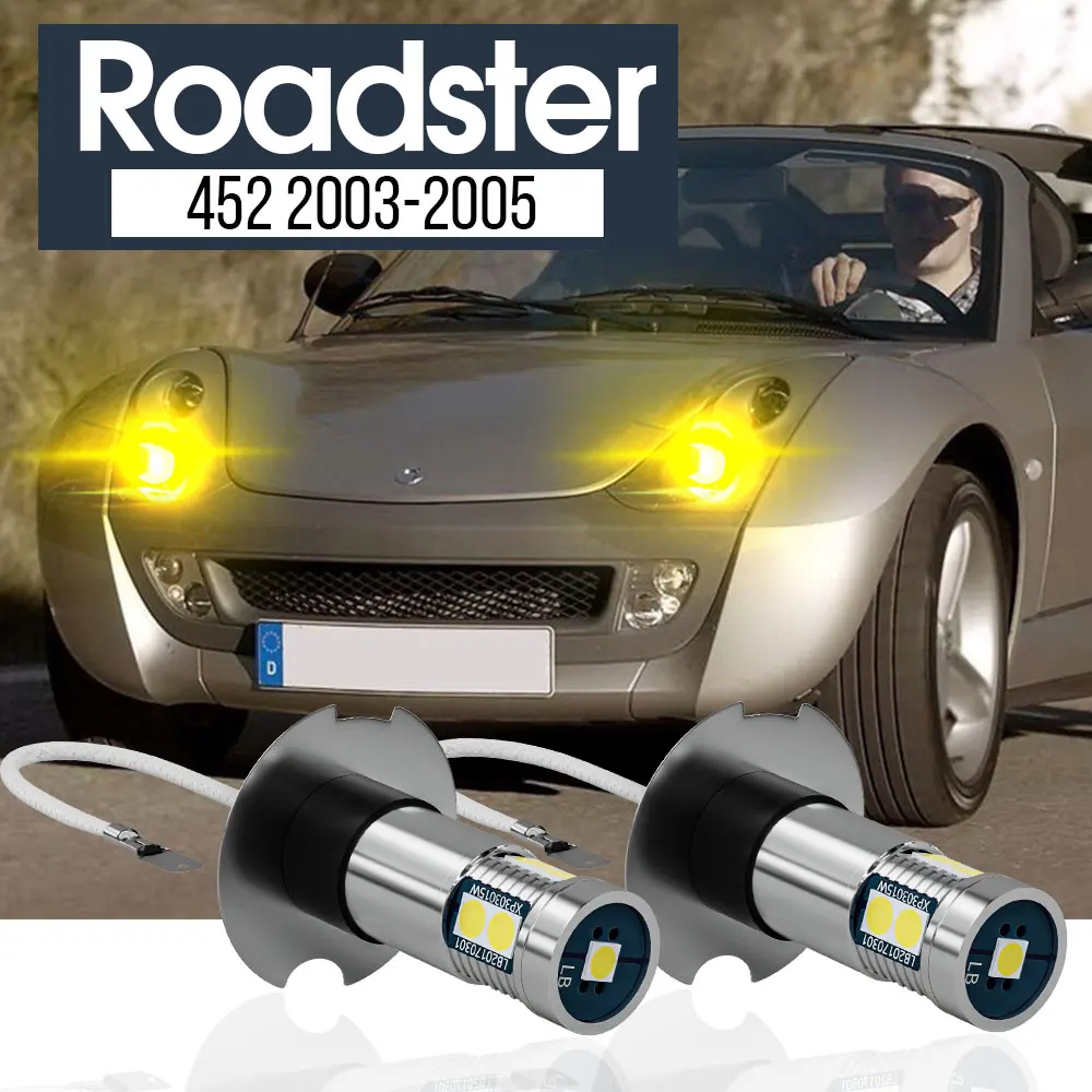 

2pcs LED Fog Light Lamp Blub Canbus Accessories For Smart Roadster 452 2003 2004 2005