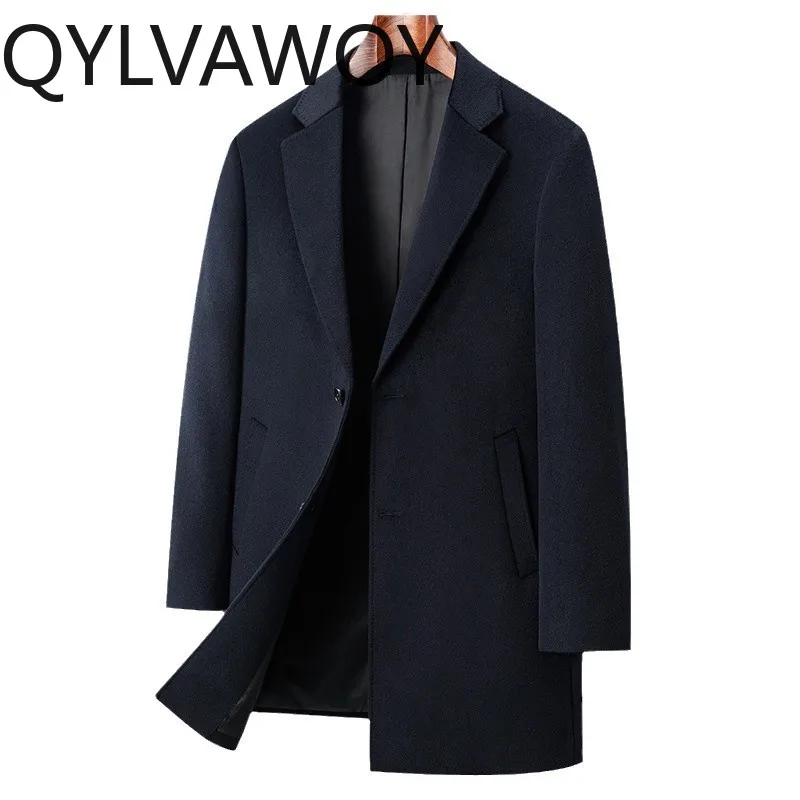 QYLVAWOY 90% Wool Coat Double-faced Woolen Coats for Men Jacket Thicken Winter Coat Men Clothing Warm Overcoat Jaqueta 2026