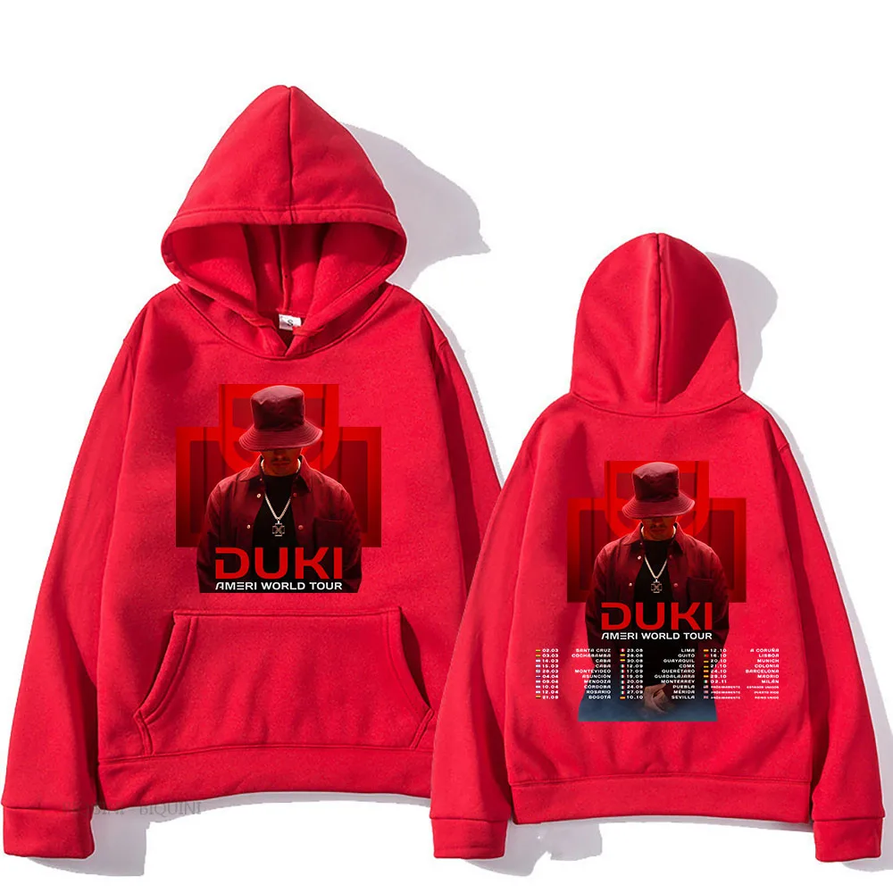 Duki Ameri World Tour 2025 Hoodies Heavy Mental Fashion Men/Women Sweatshirt Print Clothing Unisex Hip Hop Streetwear Male Hoody