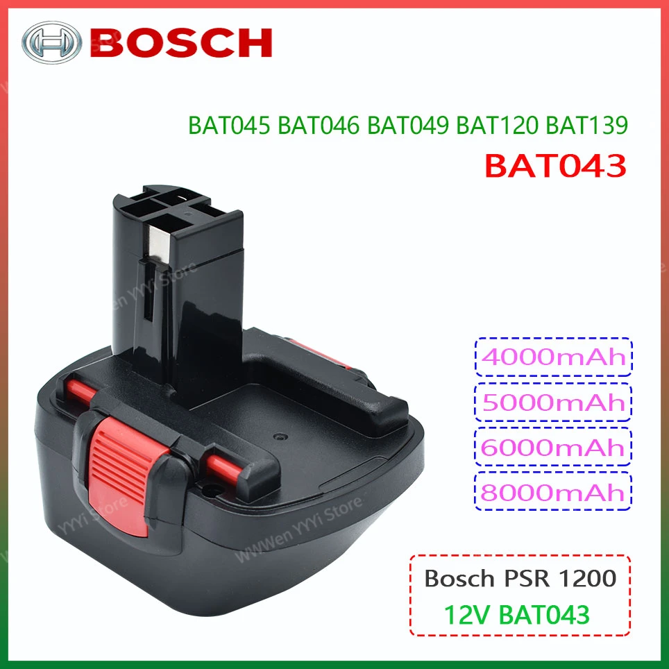 

2024 Bosch 12V 4800mAh PSR Battery 12V 6.8Ah/9.8Ah AHS GSB GSR 12 VE-2 BAT043 BAT045 BAT046 BAT049 BAT120 BAT1392024