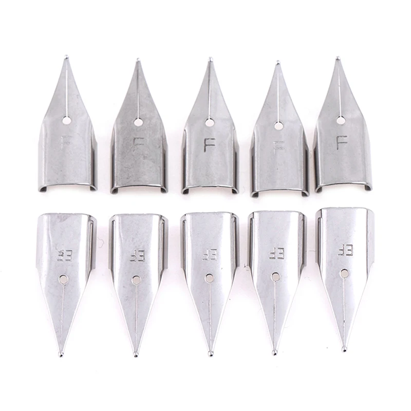 Nibs Stainless 3008/Hero 359 Fountain Pen 5/3Pcs/Set 0.38mm Replacement Stainless Steel Pen Nib Silver Steel For LAMY/Wing Sung