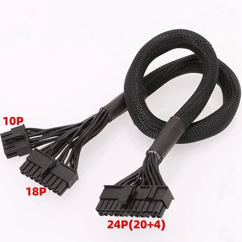 Kabel Daya Modular 10 + 18-Pin ke 24-Pin untuk Corsair RM550X RM650X RM750X RM850X RM850X RM1000X