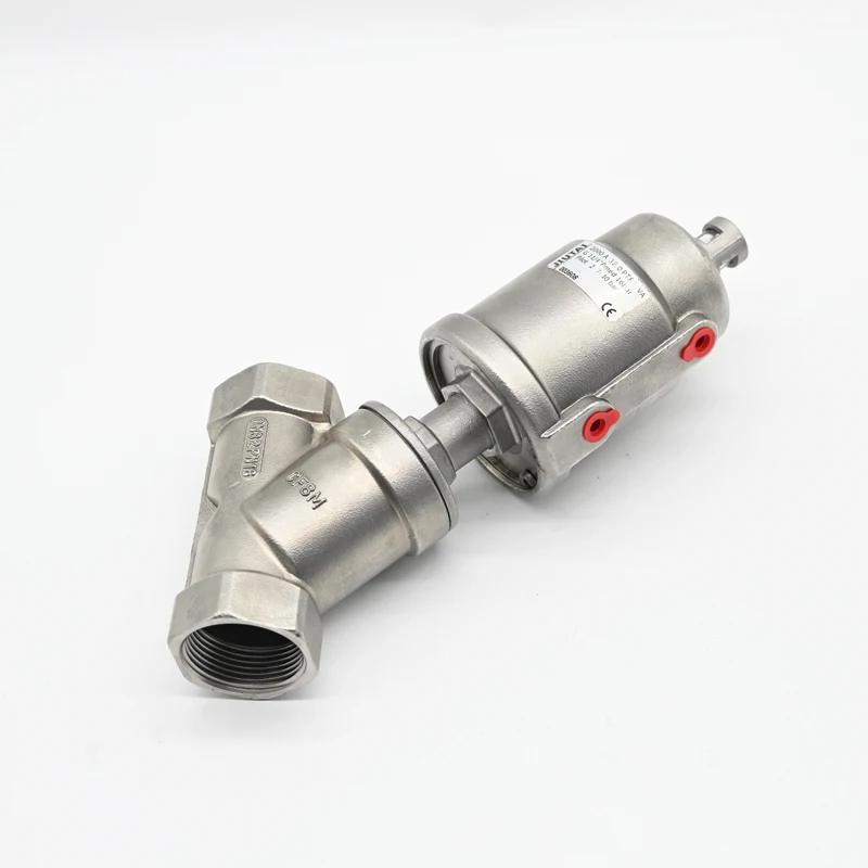 JTAIV-aço inoxidável cabeça pneumática Threaded Angle Seat Valve, tipo original, DN15-DN50, atacado, novo