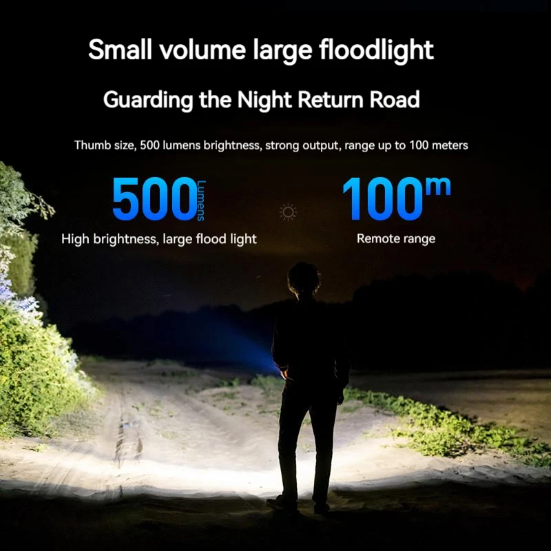 Philips Newest Portable Flashlight LED Rechargeable Mini Flashlights Camping Lamp for Hiking Self Defense