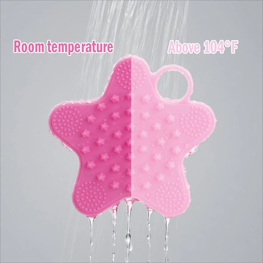 Change color when exposed to heat Silicone Shampoo Scalp Hair Brush Massager Head Body Scalp Massage Brush