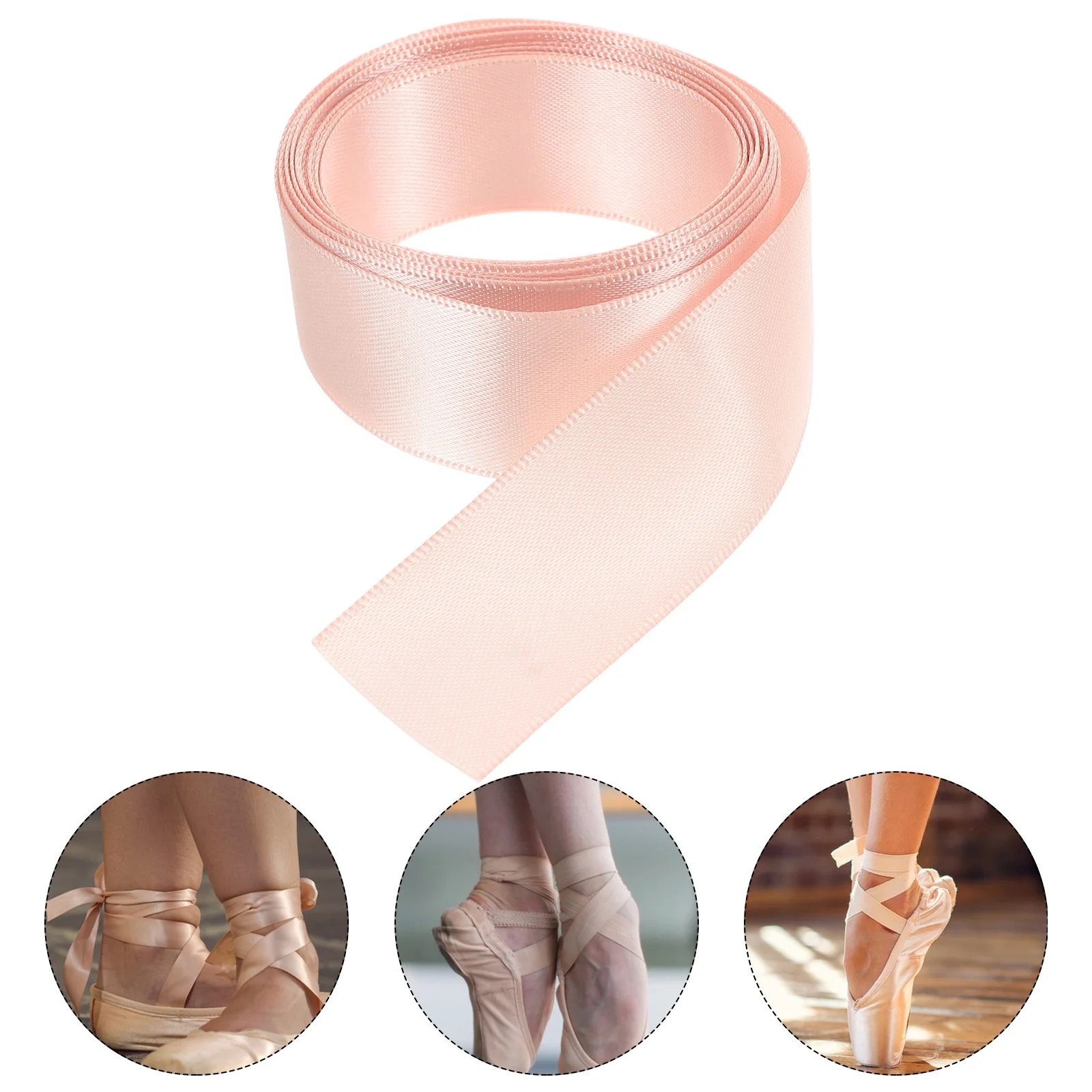 1 Roll Ballet Pointe Shoes Ribbon Soft Nonslip Decorative Ribbon for Ballet Dance Show Performance Decorative Shoe Ribbons
