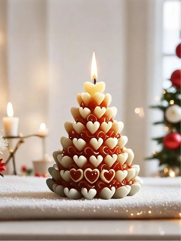Kreative 3D-Weihnachtsbaumkerzen, Silikonformen, Modellierung von DIY-Formen, Cameo-Modellierung, Eintauchinrichtung