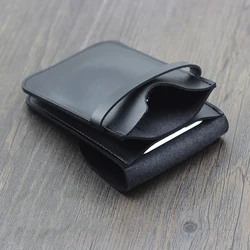 Double-pouch protective leather case portable Storage bag For Samsung T7 touch T9 T5 SSD Portable mobile hard disk pouch MRB014