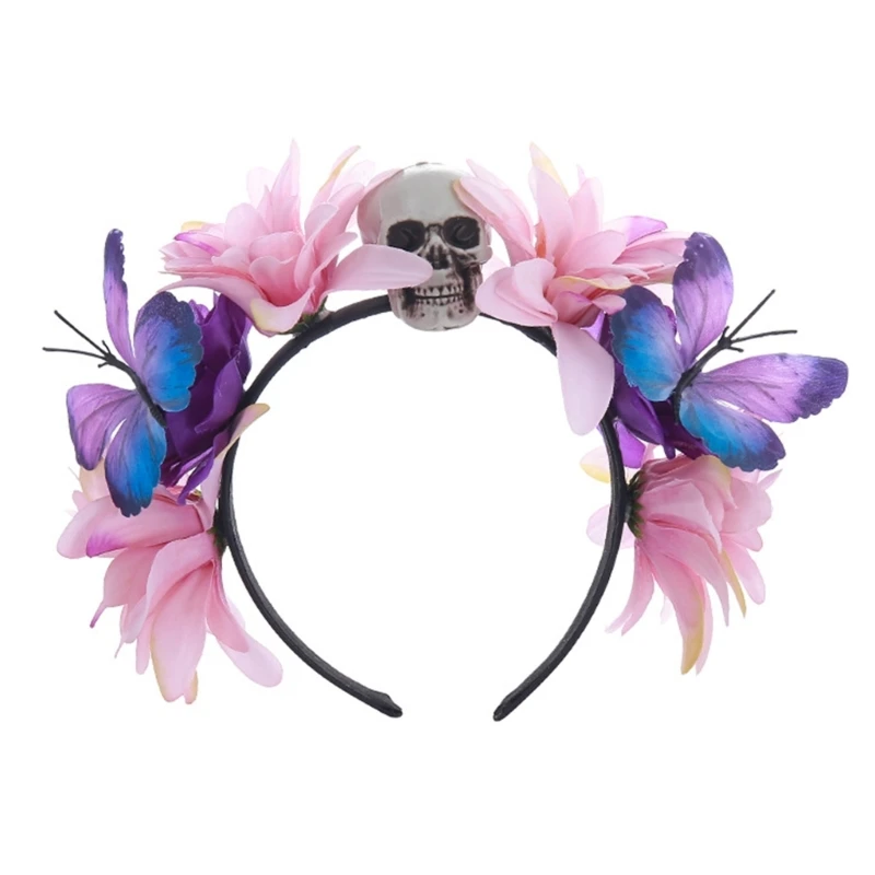 

Halloween Skull Headpiece Flower Headbands For Halloween Nighttime Activities