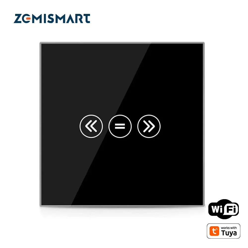 Zemismart WiFi Curtain Switch with Running Limit Setting Rolller Shade Switches Work with Tuya Alexa Google Home Control