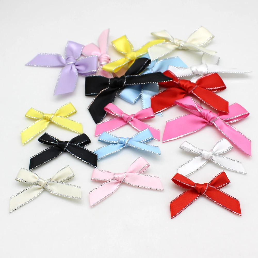 50pcs/lot Ribbon Bow for Craft Plaid Wedding Gifts Box Decoration Crafts Garment Textile Accessory