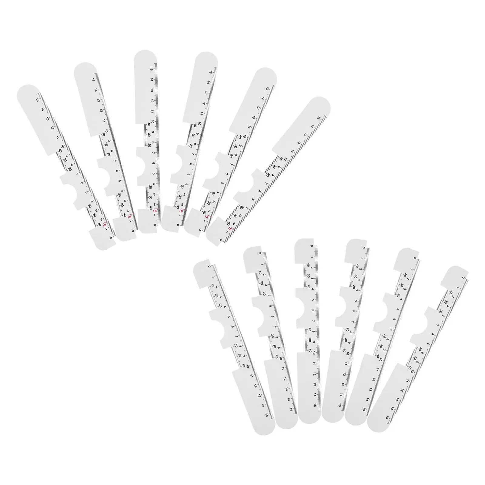12 Pcs Optometre Eye Pd Measure Tool Eyeglass Measurement Spacer Measuring Pupillary Distance Ruler for Glasses