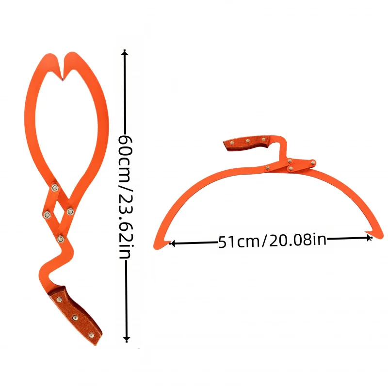 

1pc Steel Grab Hook - Heavy Duty Round Wood Lifting Clamp, Ideal for Home Decor Timber Handling