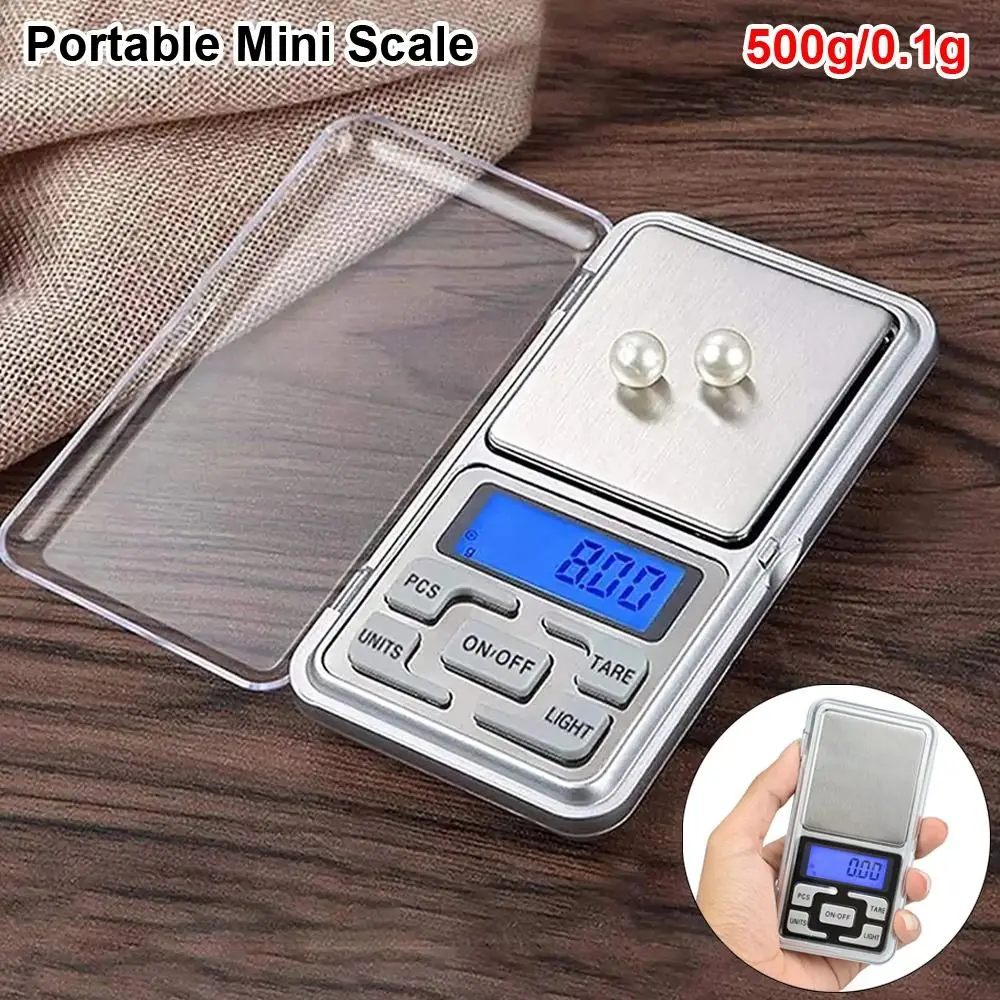 1Pcs New Accurate Digital Mini Scale High Precision Portable Jewelry Scale 500g/0.1g LCD Pocket Scale