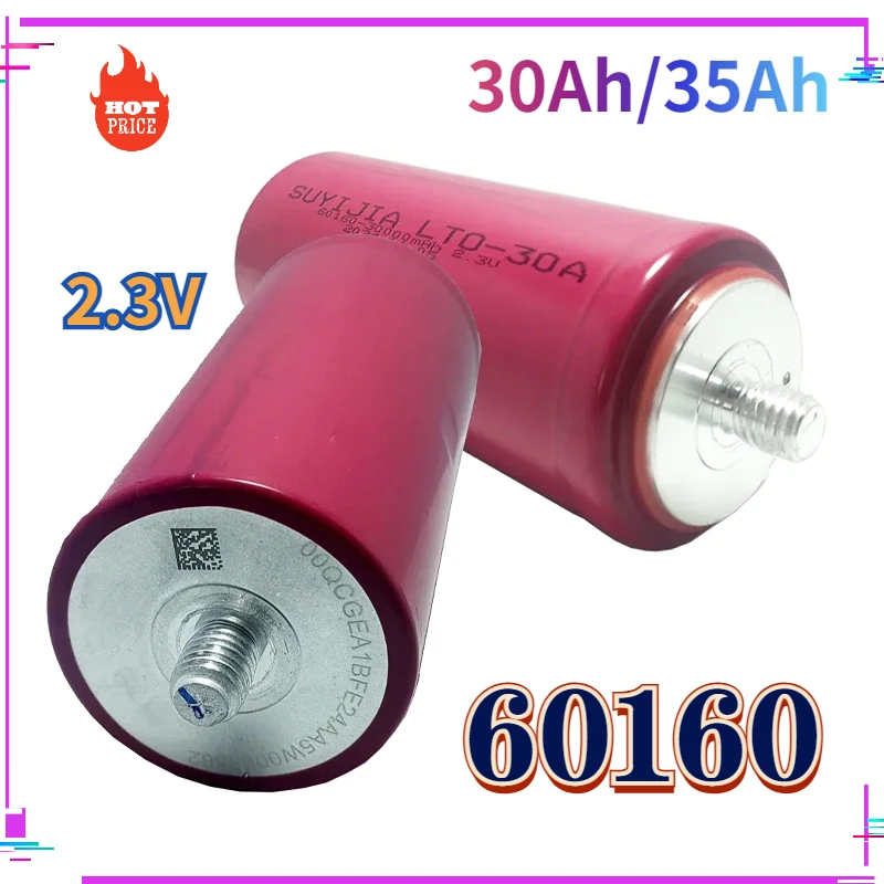 

Original 2.3V 60160 Lithium Titanate Battery 30Ah 35Ah 10C Discharge Electric Boat Lithium Titanate Rechargeable Power Battery