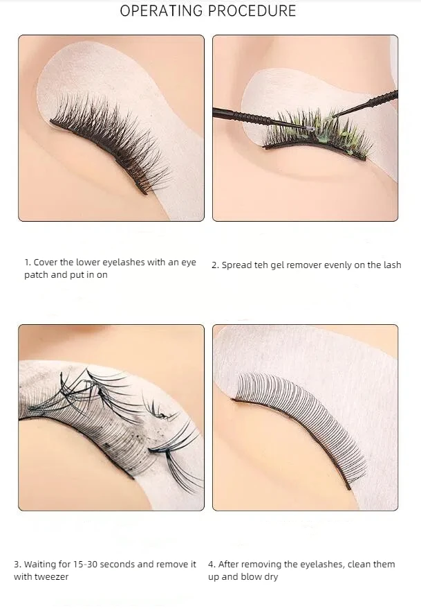 Ruthkey 10g Eyelash Glue Remover Gel Fruit Smell Fast Dry Cream Remover For Beauty CosmeticCustom Logo Fake Eyelash Makeup Tools