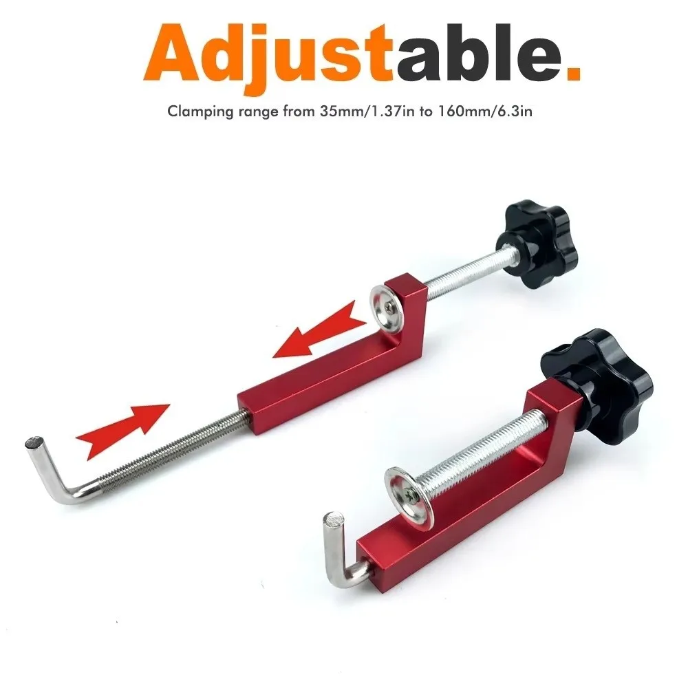 

Aluminum Alloy Rotating Fence Clamp Fast Fixed Adjustable Frame Woodworking Clamp 360 Rotating Dedicated Fixture G Clip