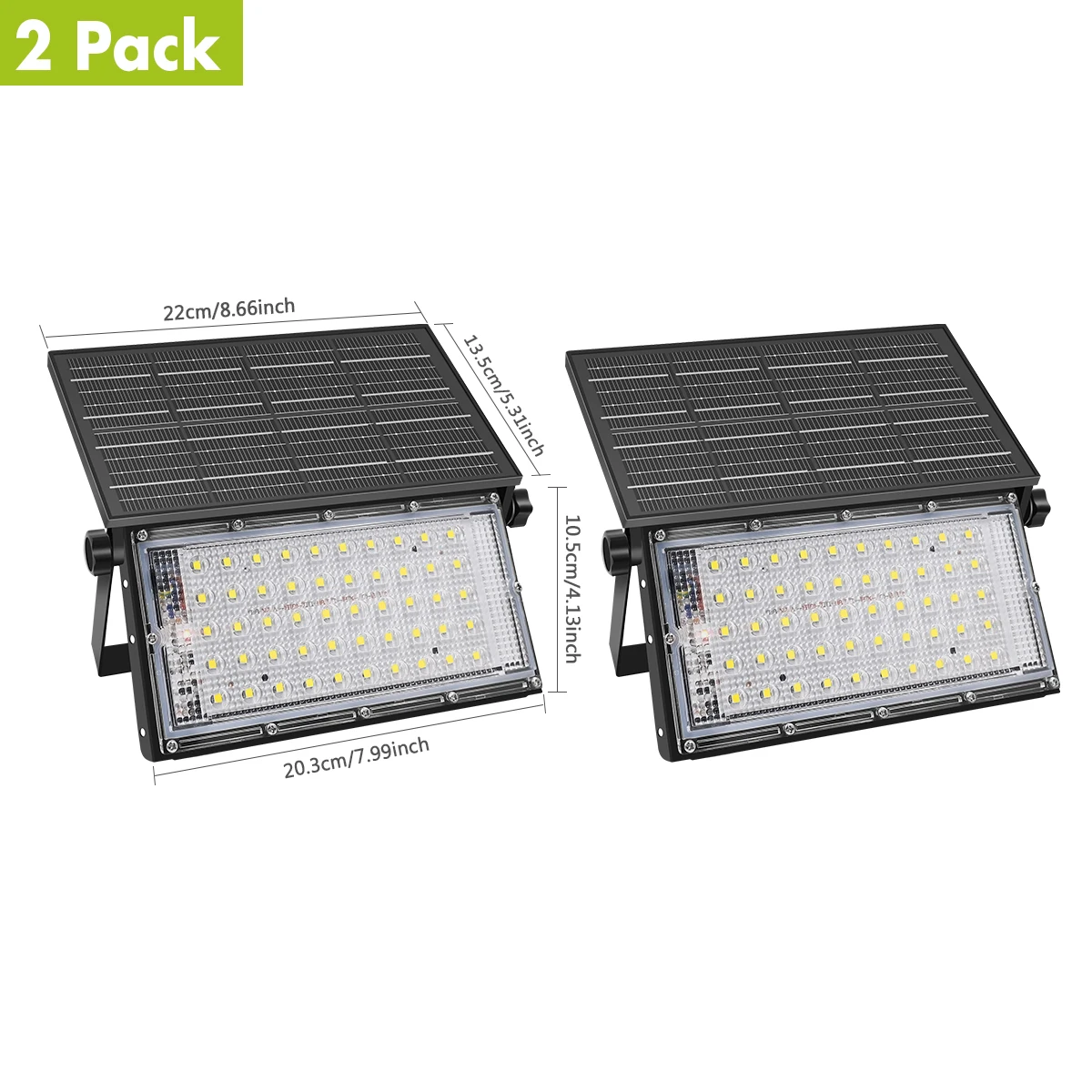 AMARYLLIS Verstellbarer Solarstrahler, tragbares Solar-Flutlicht für den Außenbereich, faltbar, solarbetrieben, wasserdicht, Sicherheitslichter für Hofzaun 4