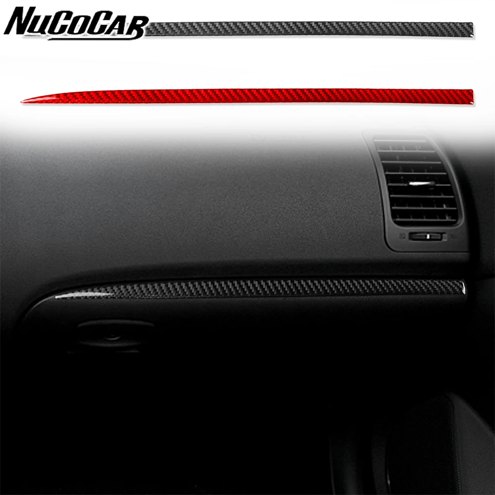 For Nissan Altima 2008-2012 Carbon Fiber Co-pilot's Glove Box Upper Panel Trim Strip Car Accessories Interior Decorative Sticker