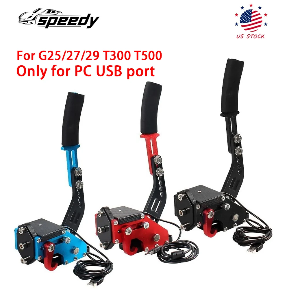 

USB Handbrake SIM For G25/27/29 T300 T500 PC Racing Games Fanatecosw Dirt Rally Hand Brake System Red Black Blue HB-1009