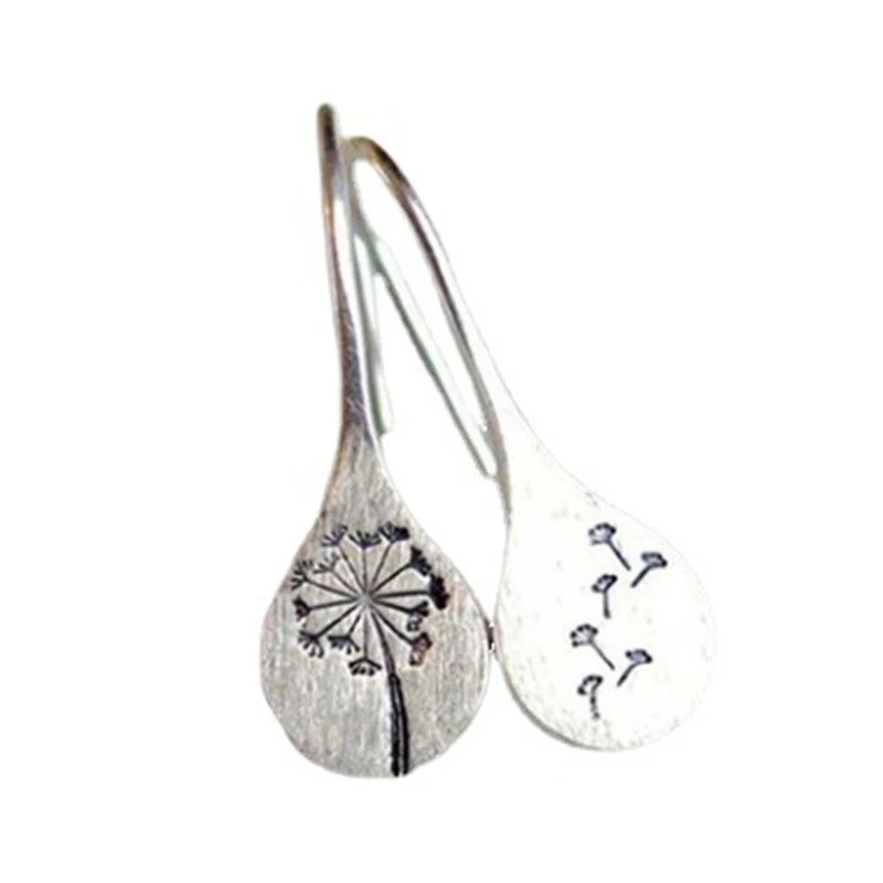 New 925 Sterling Silver Dandelion Earrings Charm Personalized Plant Pattern Style Women Earrings Birthday Gift Fine Jewelry
