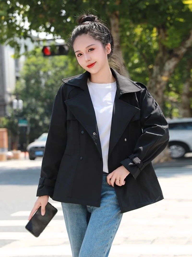 

Women's Korean Short Windbreaker Jacket Autumn Fashion Temperament Top W940 Coat