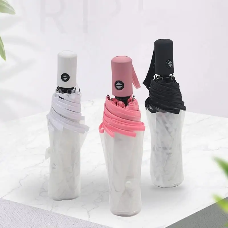Automatischer Klarer Bubble-Regenschirm im Koreanischen Stil, Transparenter Reise-Kuppelschirm für Frauen und Mädchen - Schutz bei Regen und Wind – Detail 1