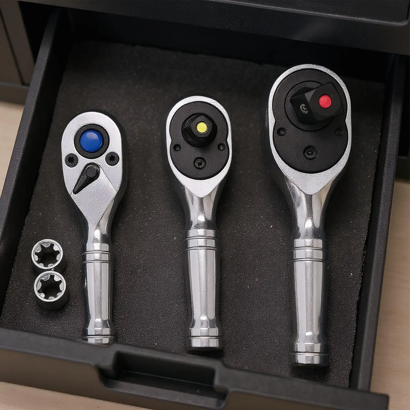 مفاتيح ربط بسقاطة صغيرة بمقبض قصير مجموعة أدوات ميكانيكية من الفولاذ الفاناديوم الكروم لإصلاح السباكة المنزلية والمكونات الميكانيكية #3