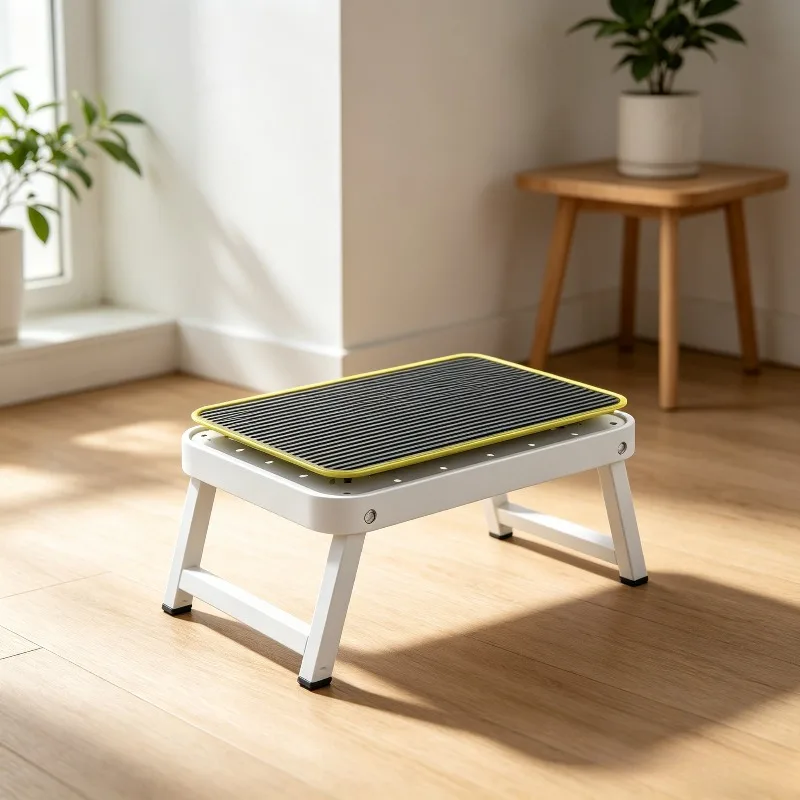 Wide Anti Slip Step Ladder, Foldable Kids Climbing Stool, Indoor Multi Use Thick Stairs, Household Stepping Platform Tool
