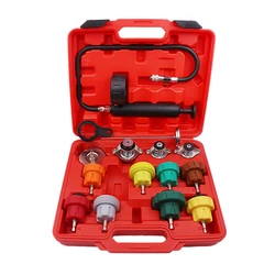 15PCS Radiator Pressure Tester Kit  Coolant Pressure Tester Kit Radiator Pressure Pump Cooling System Car Leak Tester Detector