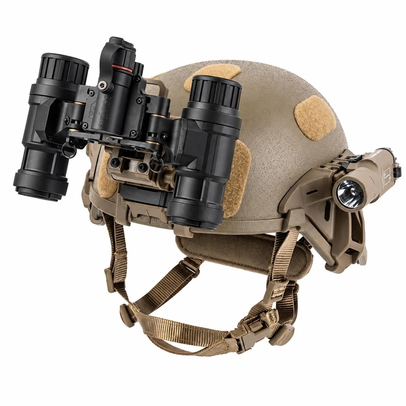 Tactical Helmet Set Dual Tube NVG Model 800 Lumen Rail Light Adjustable Suspension Soft Foam Liner for Airsoft Paintball Games