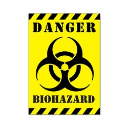F273# Car Sticker DANGER BIOHAZARD ZOMBIE Waterproof Vinyl Decal Car Accessories Pegatinas Para Coche DIY Car Styling PVC