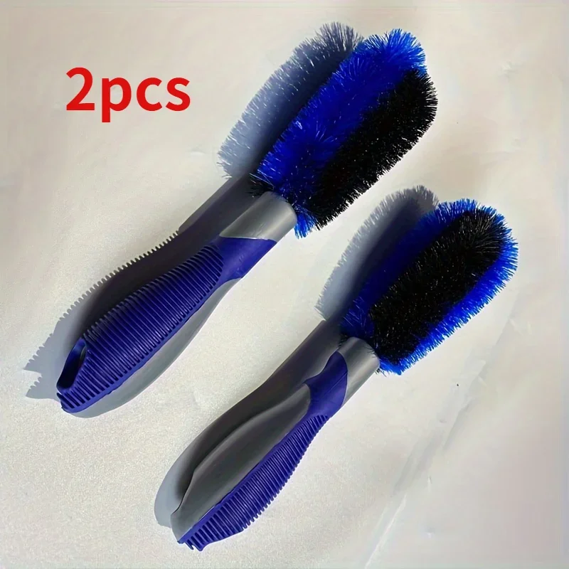 2pcs Anti slip car wheel brush - soft handle cleaning brush, simple and effective cleaning, very suitable for car cleaning