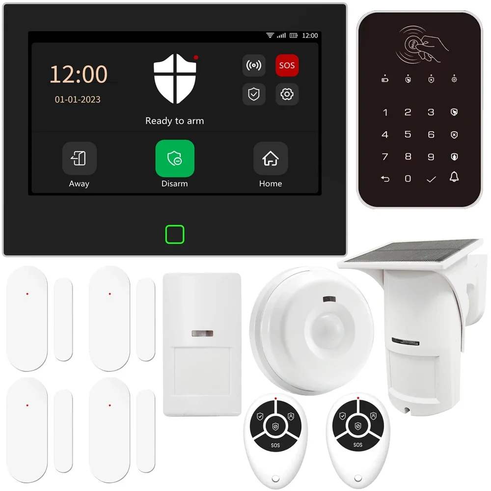 wifi smart tuya home burglar 4g gsm intelligent security alarm system with ac power failure alarm