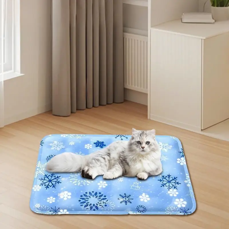 

Summer Dog Cooling Mat Dog Cat Sleeping Pad Cool Ice Silk Moisture-proof Mattress Cushion Small Animal Cold Bed 3 Sizes
