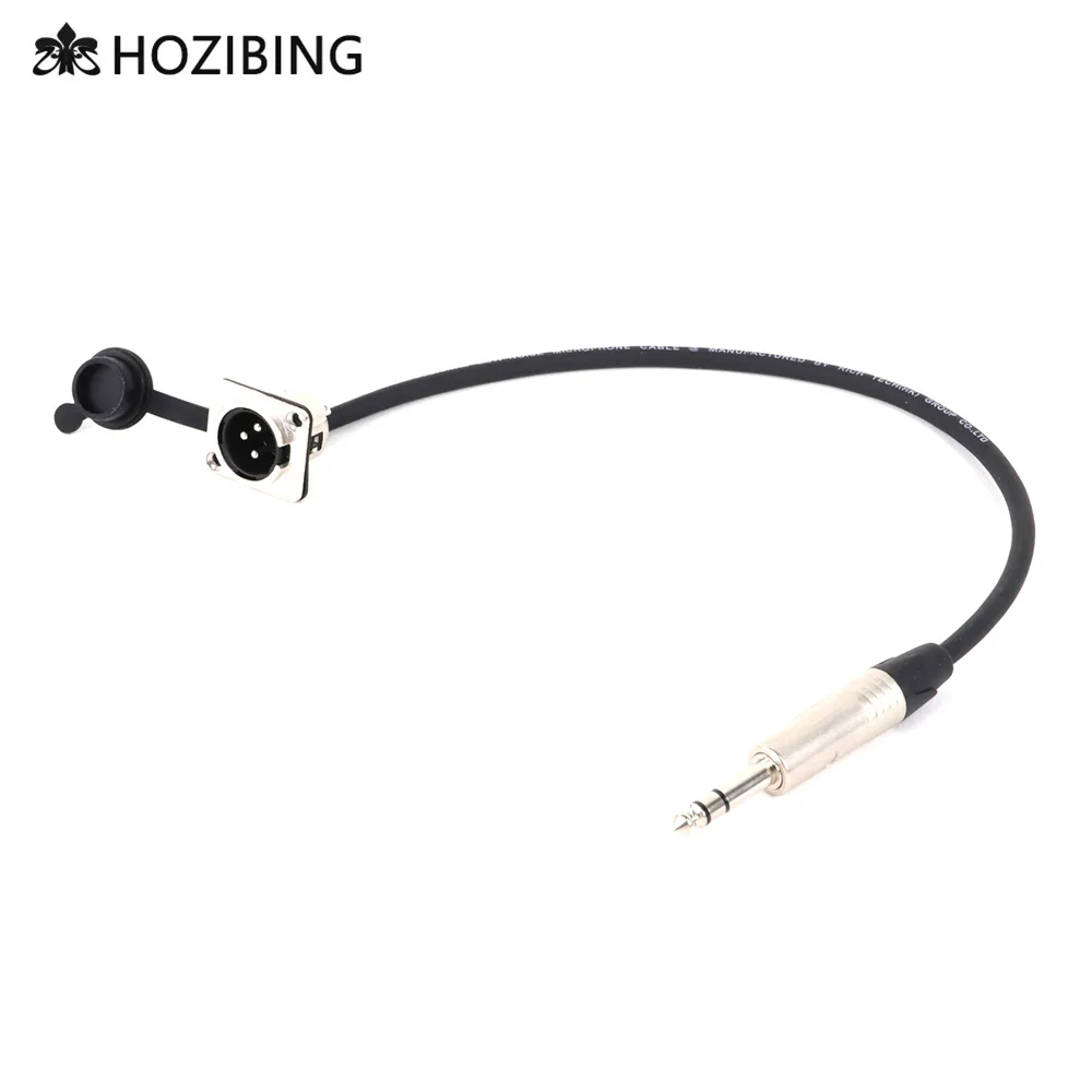 

Audio XLR Extension Cable 3Pin XLR Male Panel Mount MIC Socket to 6.35mm 1/4 Inch TRS Pass Through Balanced Speaker Amp Mixer