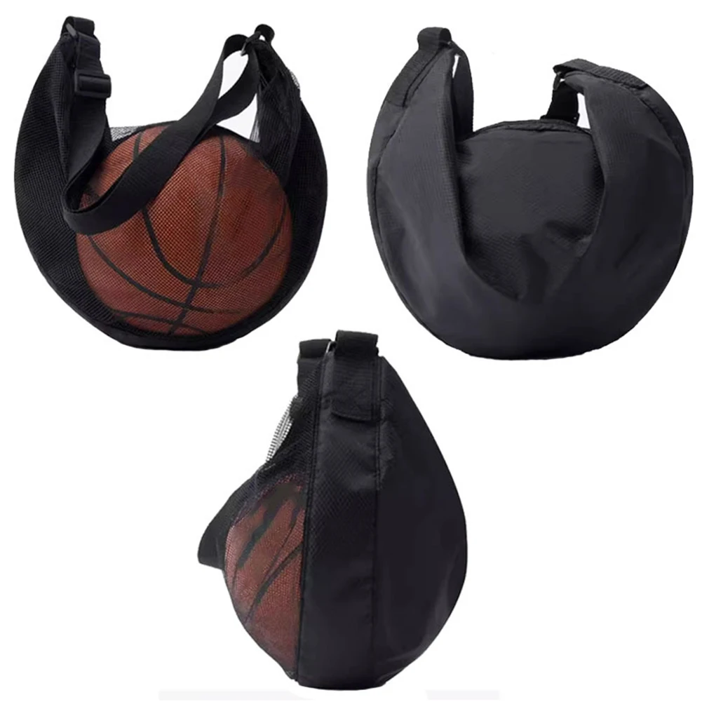 Bolsa de ombro de basquete portátil, grande capacidade, malha de armazenamento para basquete, bola de vôlei, acessórios de bolsa de armazenamento