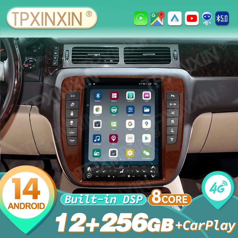 

12,1 "для GMC Yukon Chevrolet Suburban Tahoe 2007 ~ 2014 Android Carplay автомобильный радиоприемник автомобильный мультимедийный плеер GPS Navi головное устройство