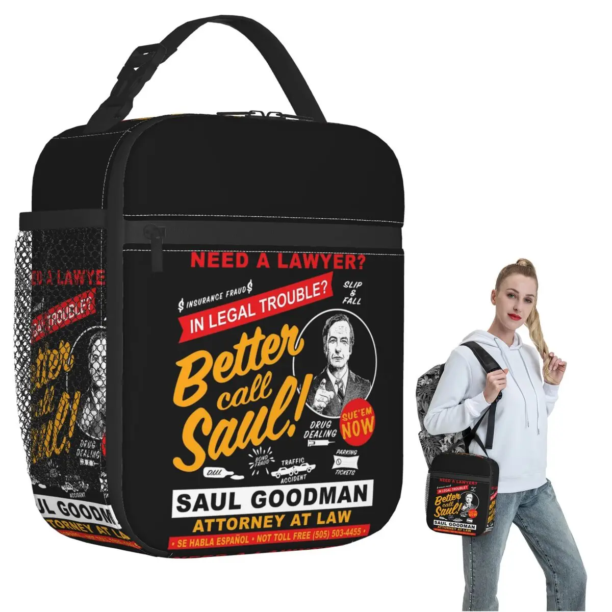 

Термосумка для обедов и еды Need A Lawyer Then Call Saul Dk, изолированная, для женщин и детей, герметичная, для хранения продуктов, термосумка-тоут