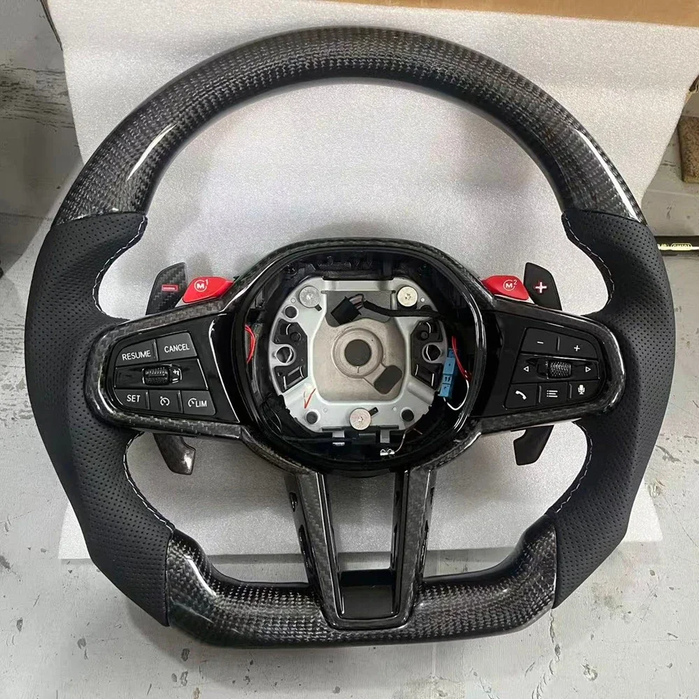Customized Car Steering Wheel For BMW G82 G42 G21 G80 G07 G30 G42 G87 F90 F80 F86 Carbon Fiber Leather Steering Wheel