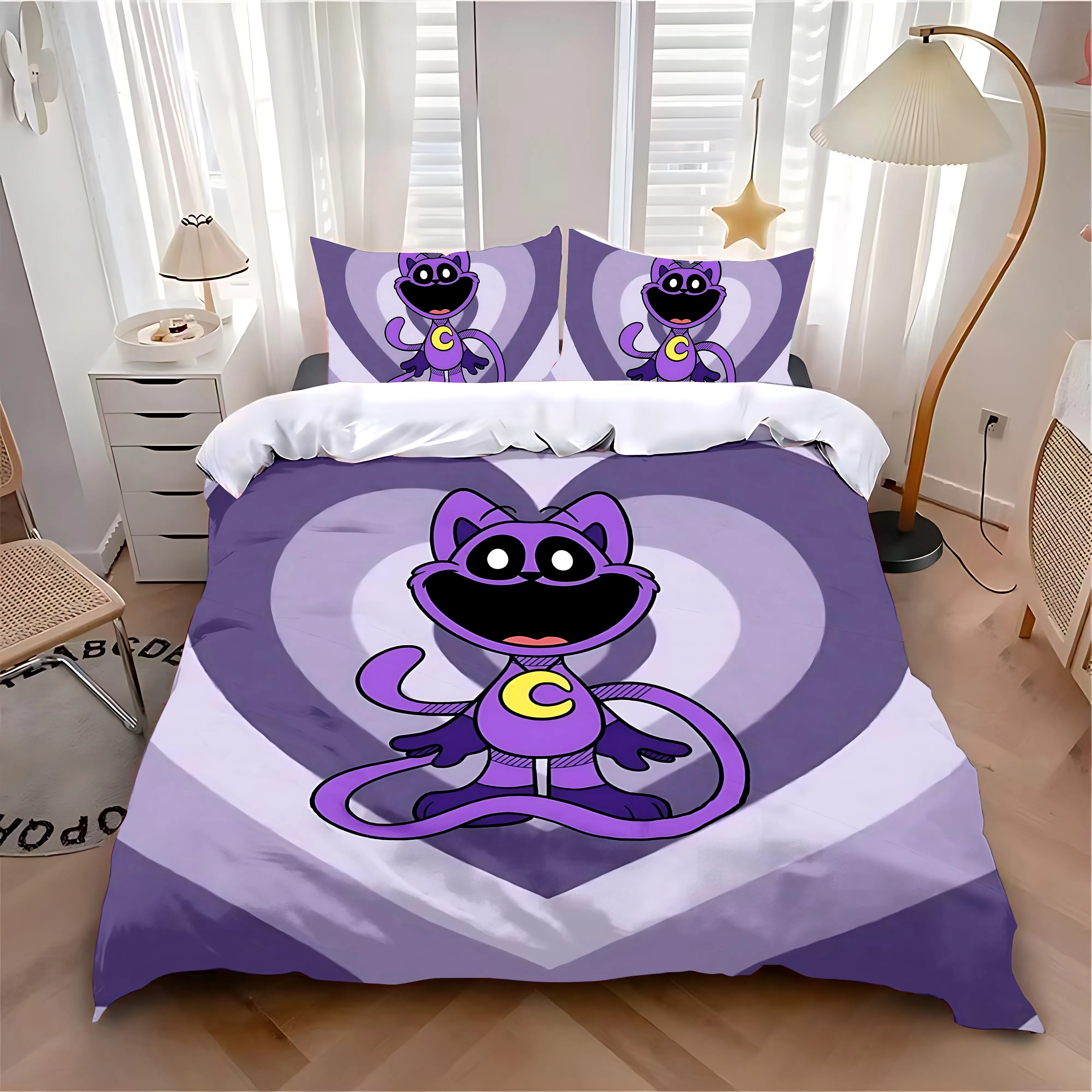 Duvet Cover Pillowcase Bedding Set Hot S-Smiling C-Critters Adult Boy Girl Bedroom Decoration Children Single Double Large Size