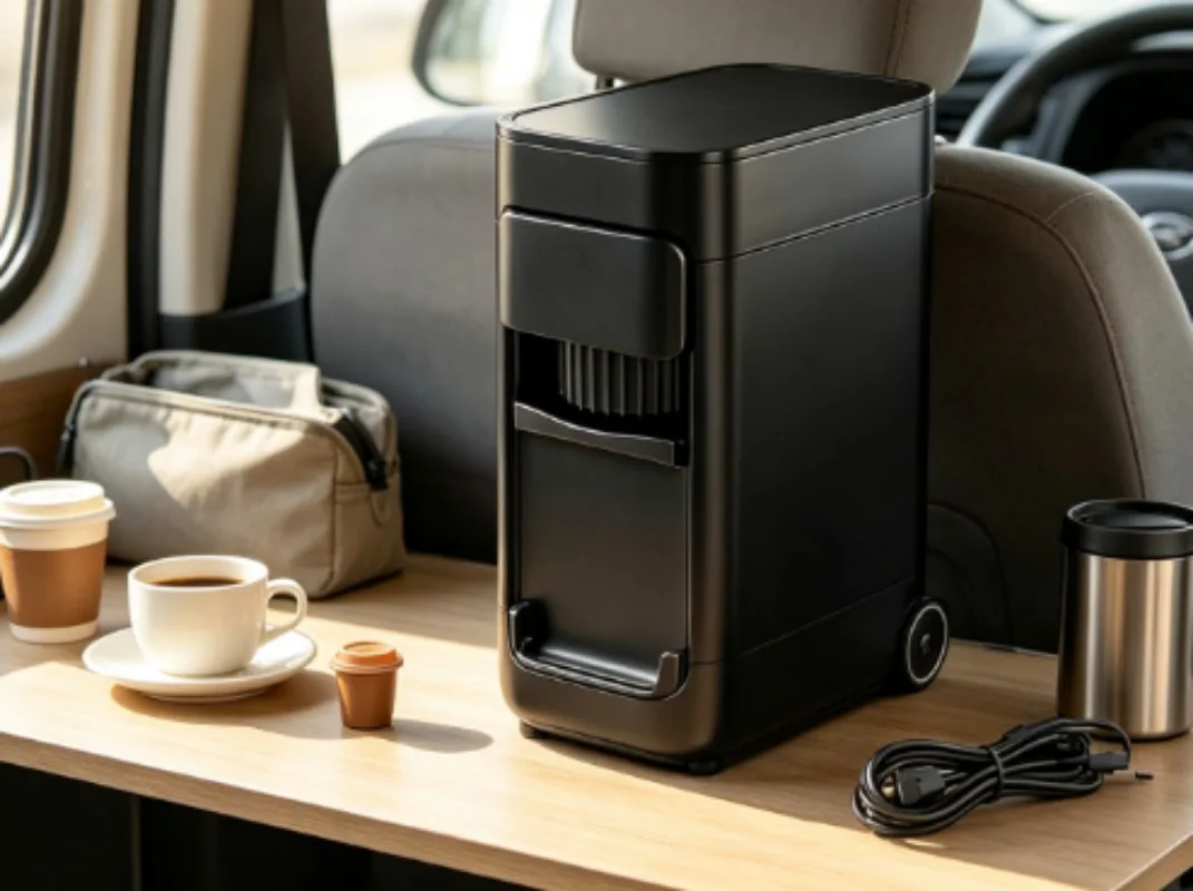 Portable Battery-Powered Automatic Coffee Machine Hot Water System Programmable Brew System for Car RV Office Household Use