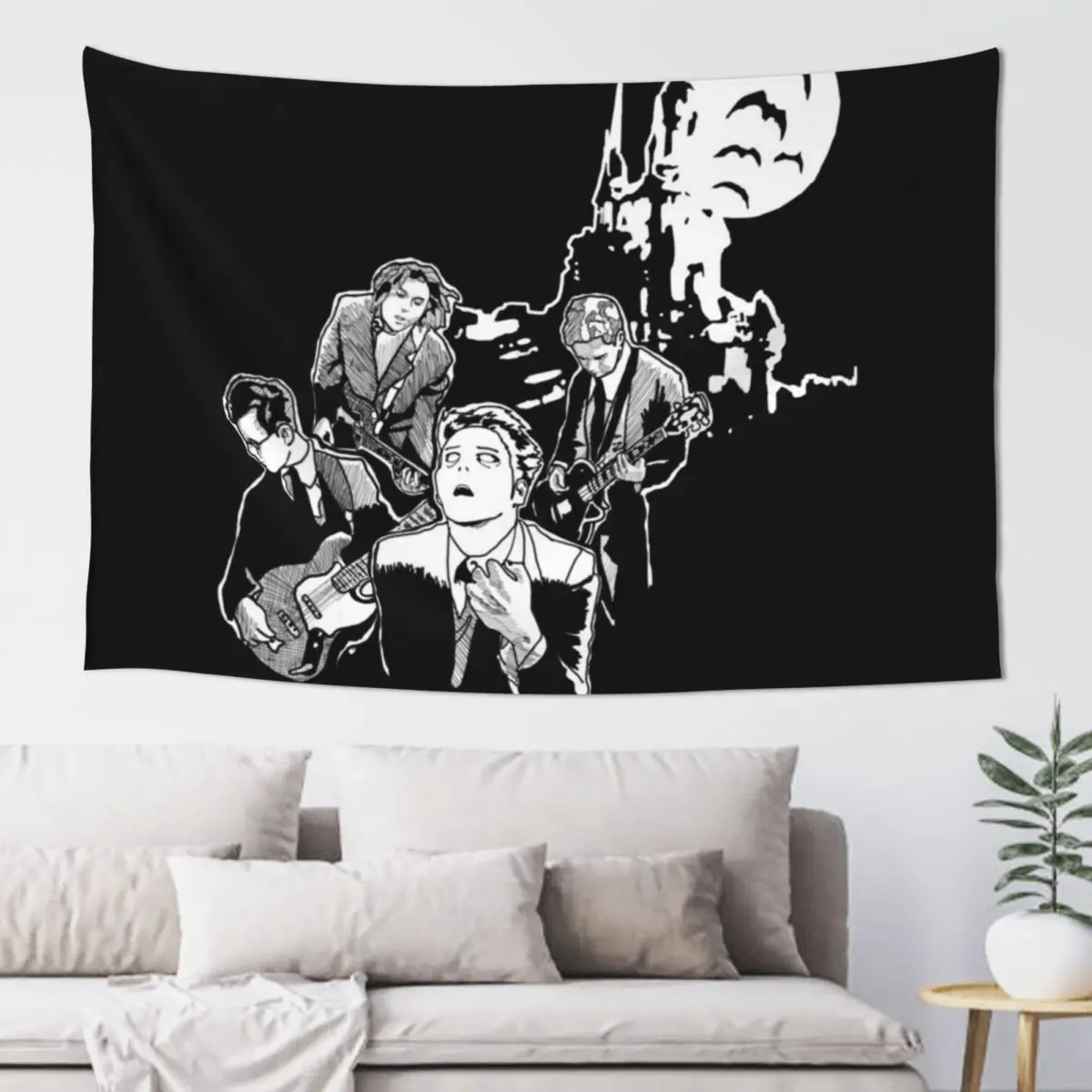 

Vampires Will Never Hurt You Manga Style Tapestry Decoration Home For Bedroom Mushroom Tapestry