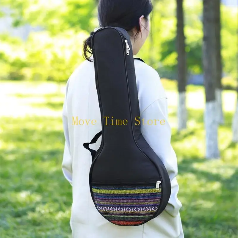 92ME Banjo Gig Bag Scratch Resistant Padded for 4 String Resonator Styles of Banjos Backpack Strap Banjo Ukelele Case