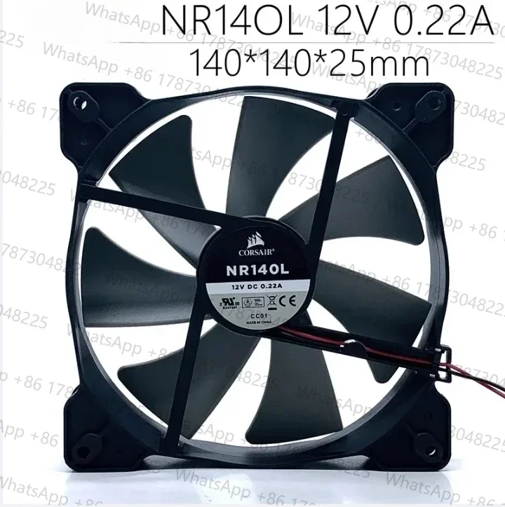 For American Corsair 14CM Chassis Fan NR140L 14025 Desktop Computer 12V No Light Cooling Fan
